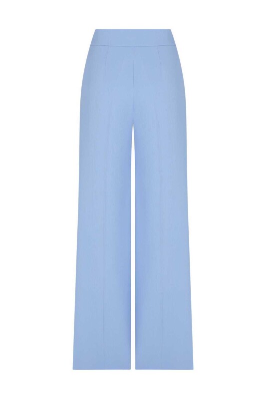 Geniş Paça Kadın Pantolon Mavi - 5