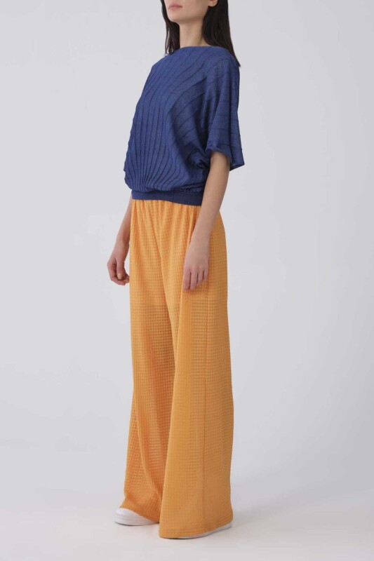 Geniş Paça Pantolon Oranj - 3