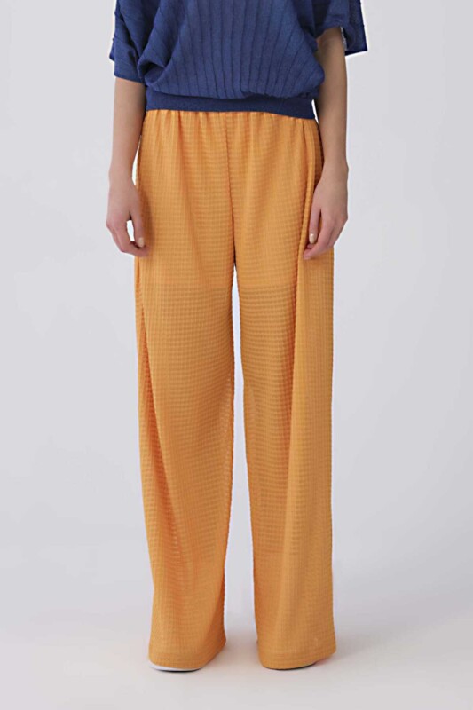 Geniş Paça Pantolon Oranj - 1
