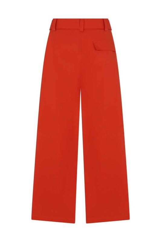 Geniş Paçalı Kadın Pantolon Nar Çiçeği - 5