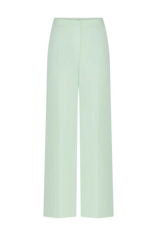Geniş Paçalı Kadın Pantolon Yeşil - 4