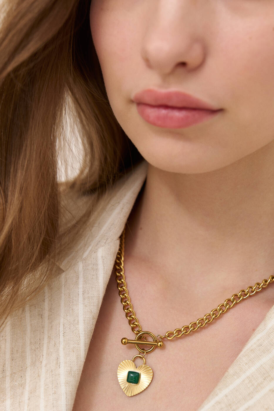 Gold Kalp Figürlü Kolye Standart Renk - 1