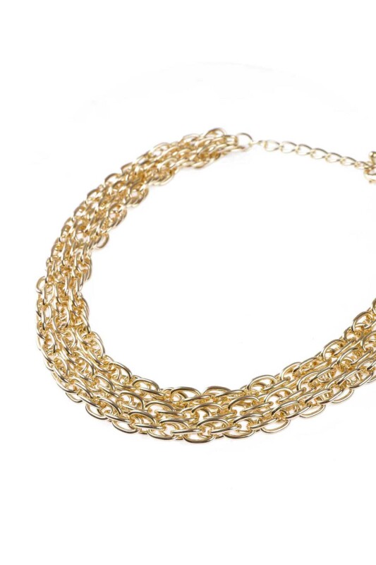 Gold Renkli Kalın Zincir Kadın Kolye Gold 