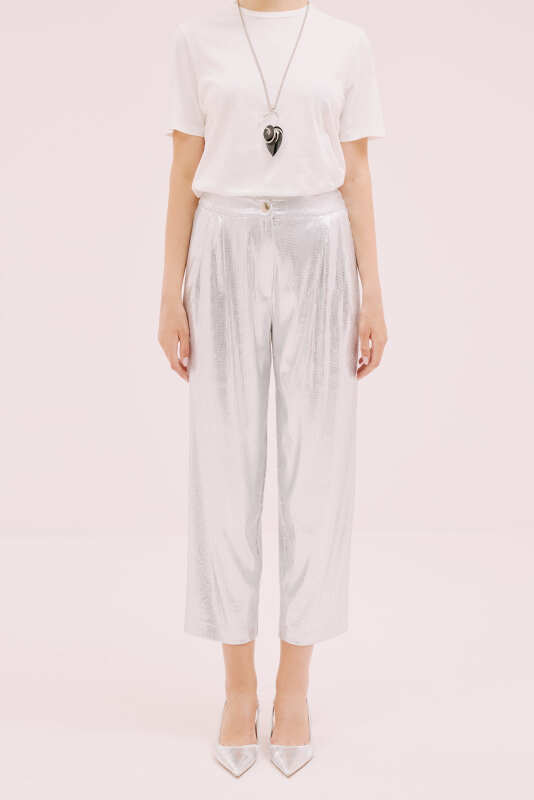 Payet Pantolon Gümüş - 1