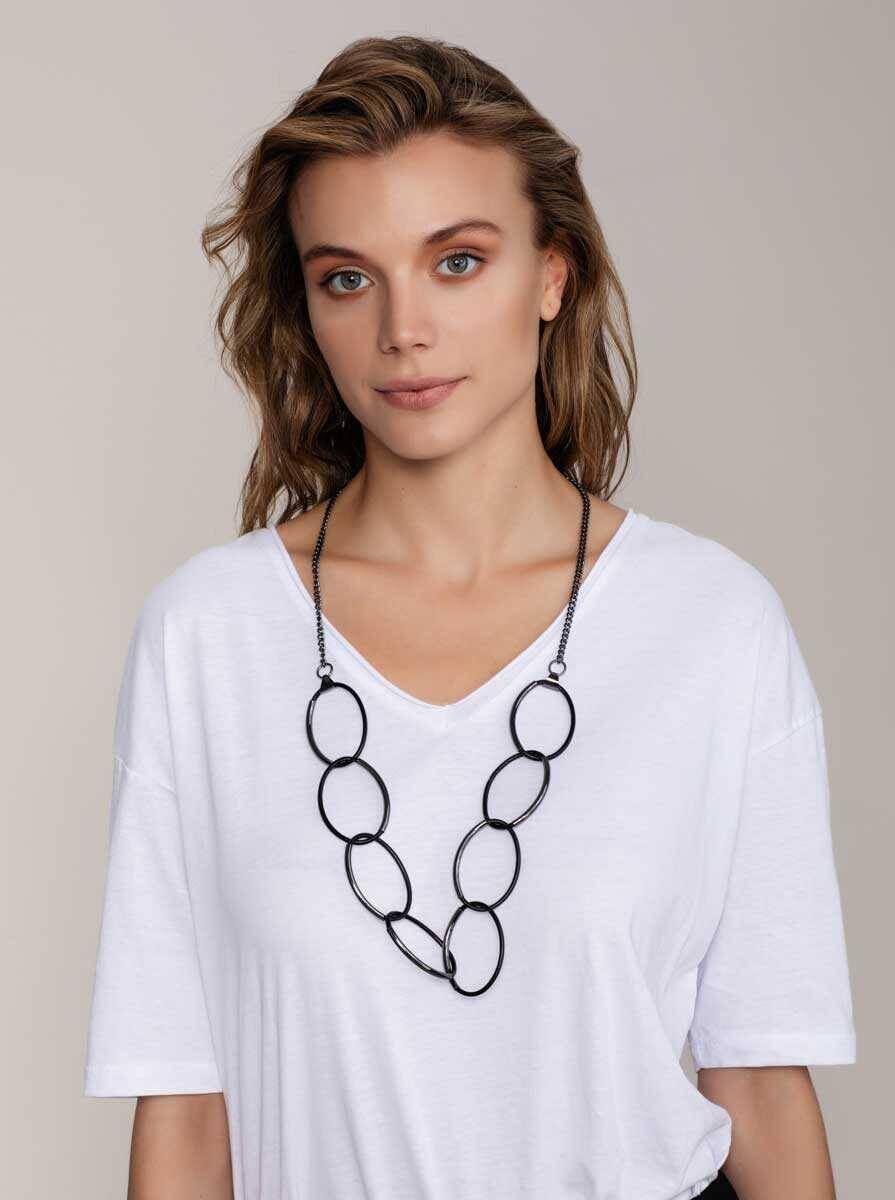  Halkla Detaylı Kolye Standart Renk - 1