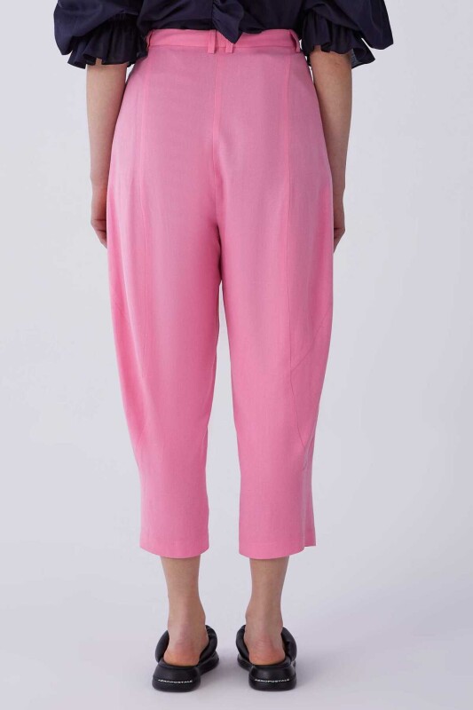 Havuç Kesim Kadın Pantolon Pembe - 2