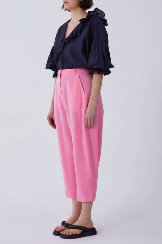 Havuç Kesim Kadın Pantolon Pembe - 3