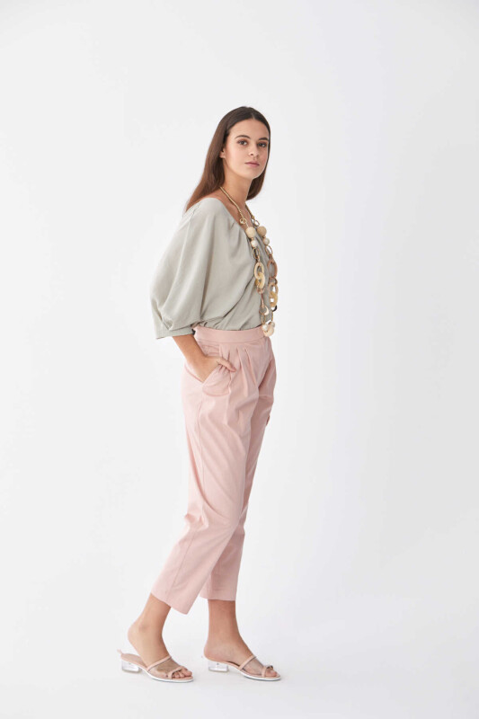 Havuç Model Kadın Pantolon Gülkurusu - 3