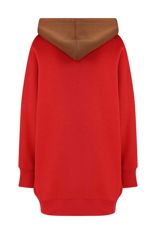  Hoodie Fermuarlı Kadın Sweatshirt Standart Renk - 5