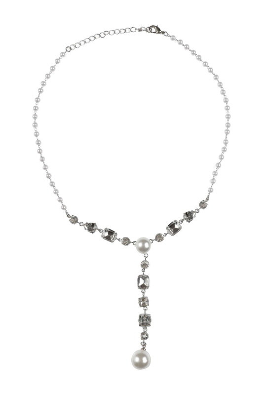  İnci Ve Taş Detaylı Kadın Kolye Standart Renk - 2