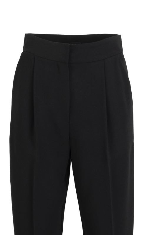 Pileli Krep Pantolon Siyah - 3