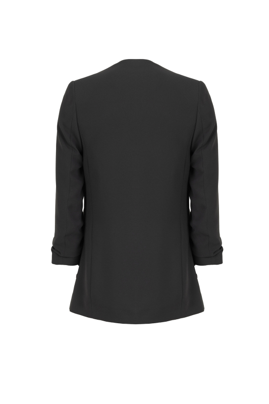 Büzgülü Kol Detaylı Ceket Antrasit - 2