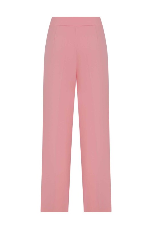  İpek Krep Havuç Kadın Pantolon Pembe - 4