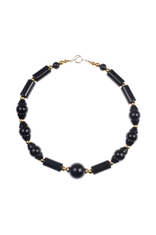  İri Boncuklu Uzun Kadın Kolye Standart Renk - 2