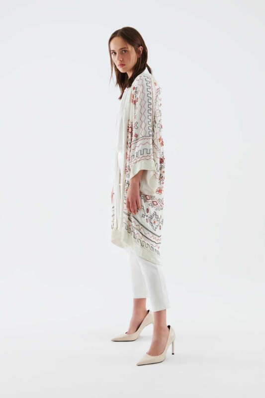 İşlemeli Abiye Kimono Standart Renk - 3