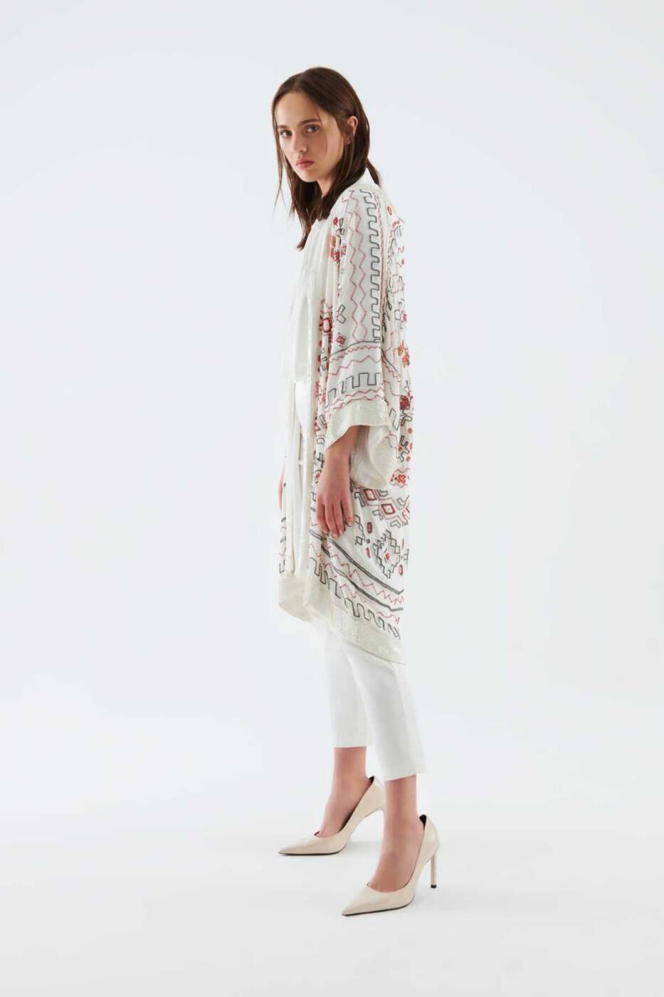 İşlemeli Abiye Kimono Standart Renk - 3