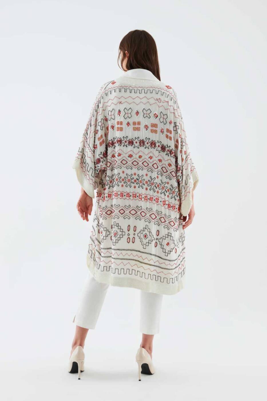 İşlemeli Abiye Kimono Standart Renk - 2