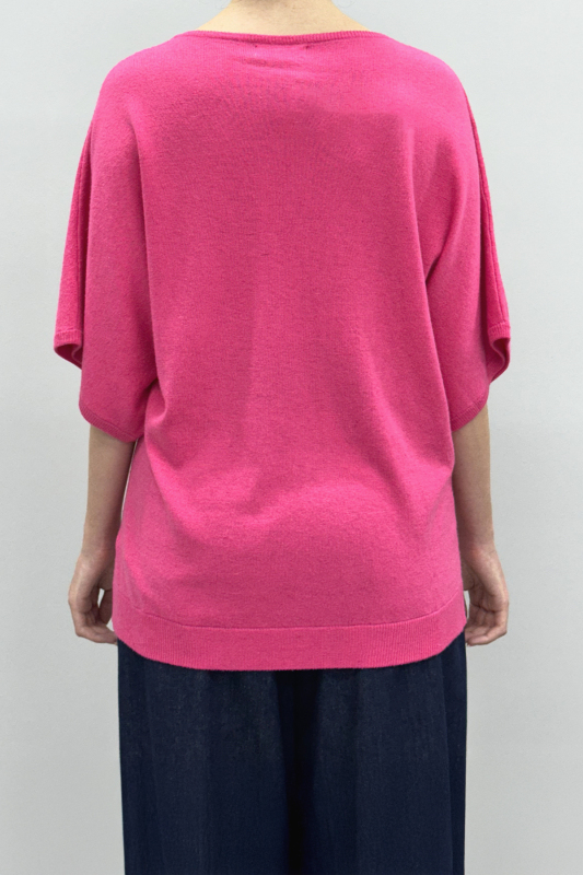 Kısa Kollu Triko Pembe - 2