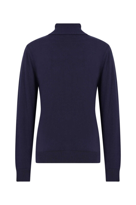 Balıkçı Yaka Triko Lacivert - 2