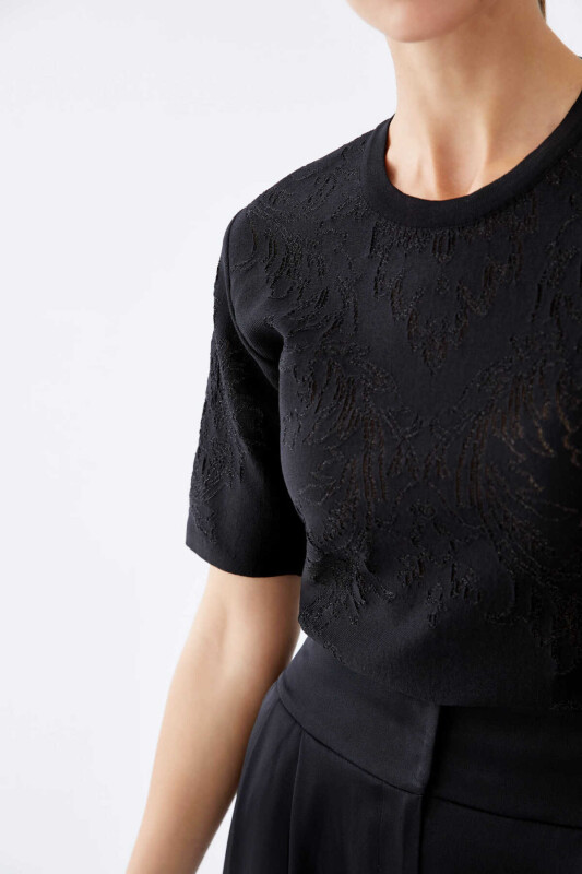 Kısa Kol Triko Siyah - 3