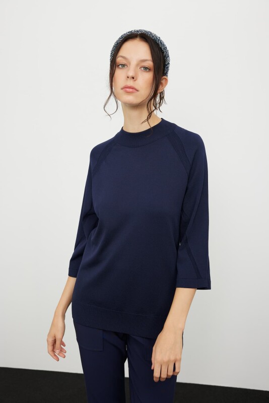 Truvakar Kol Basic Triko Lacivert - 1