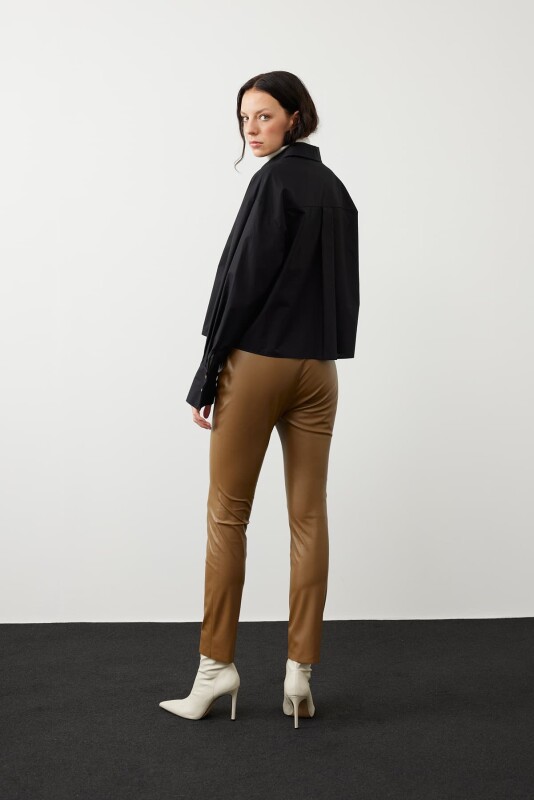 Poplin Çıtçıtlı Gömlek Siyah - 2