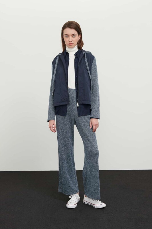 Kapitone Desen Kapüşonlu Mont Standart Renk - 4