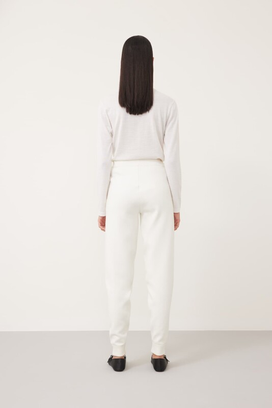 Jogger Triko Pantolon Ekru - 2