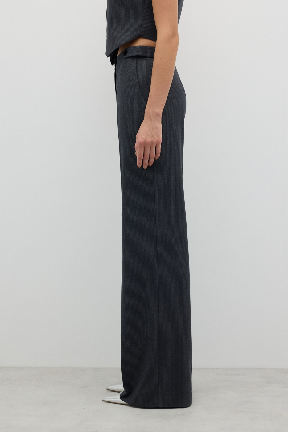 Geniş Paça Pantolon Standart Renk - 3