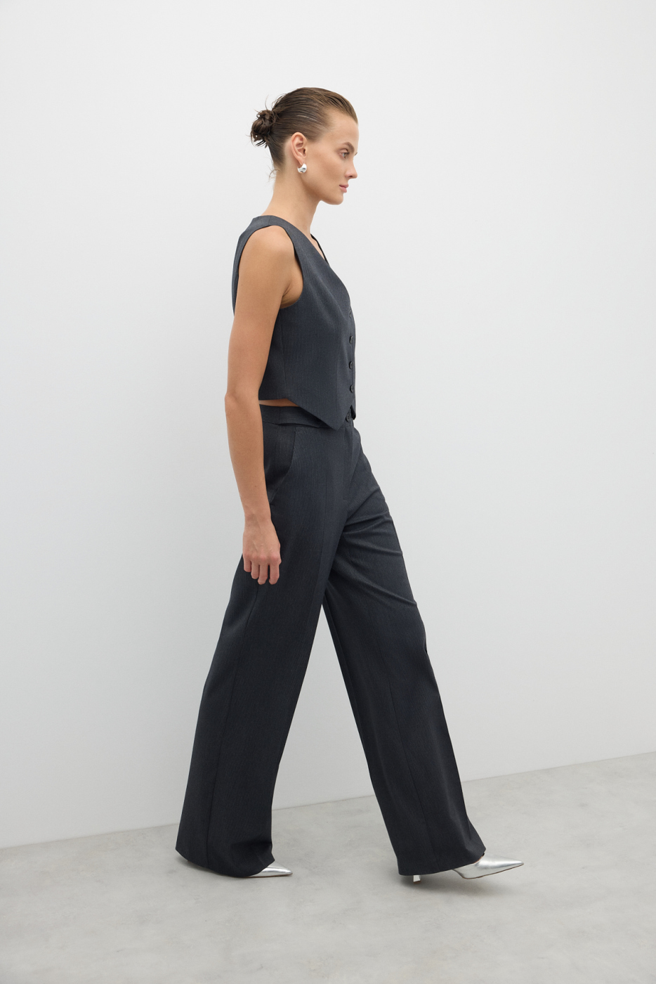 Geniş Paça Pantolon Standart Renk - 5