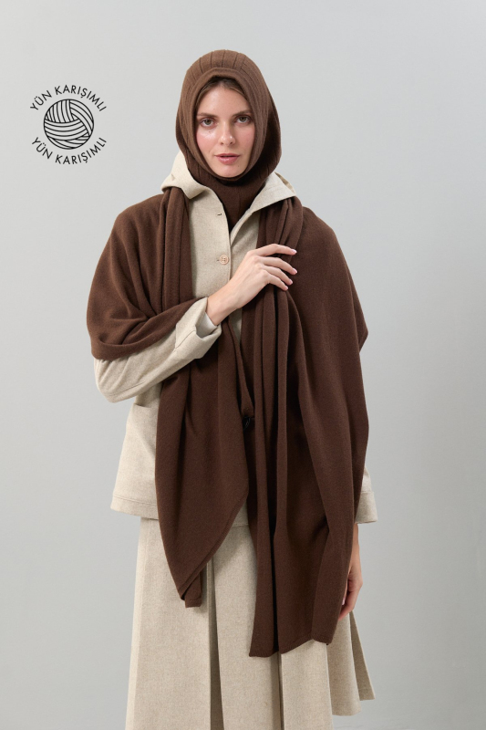 Yün Atkı Kahve - Roman