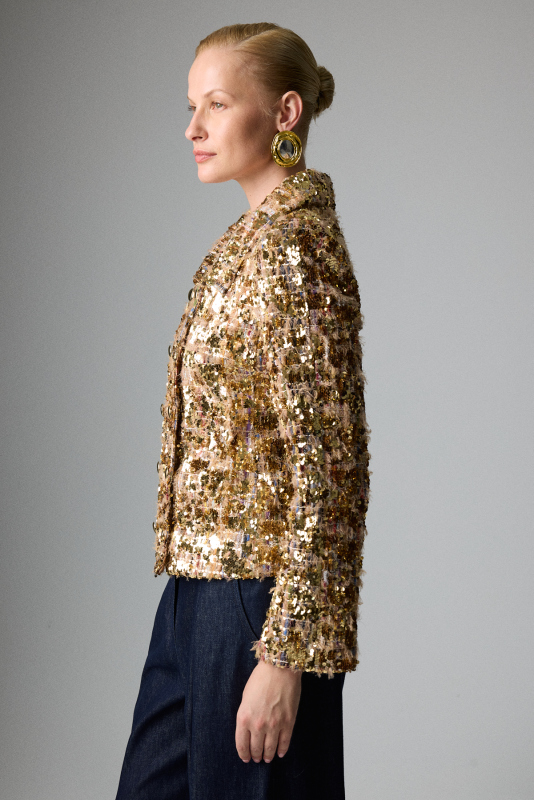 Çıtçıt Detaylı Payet Ceket Gold - 5