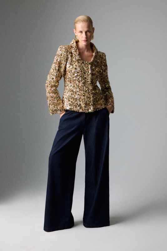 Çıtçıt Detaylı Payet Ceket Gold - 3