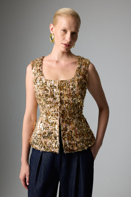 K26 17018 Yelek Gold - Roman