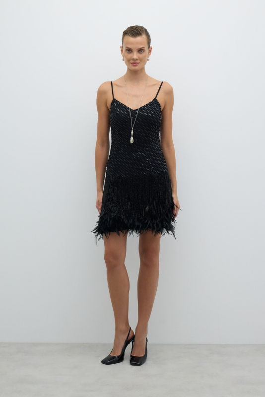 K26 61101 Elbise Siyah - 1