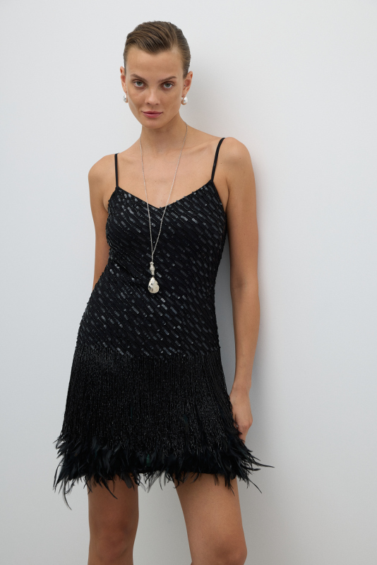 K26 61101 Elbise Siyah - 3