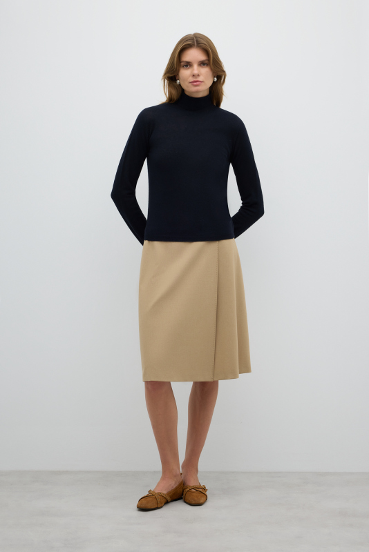 Yün Karışımlı Triko Kazak Siyah - 3