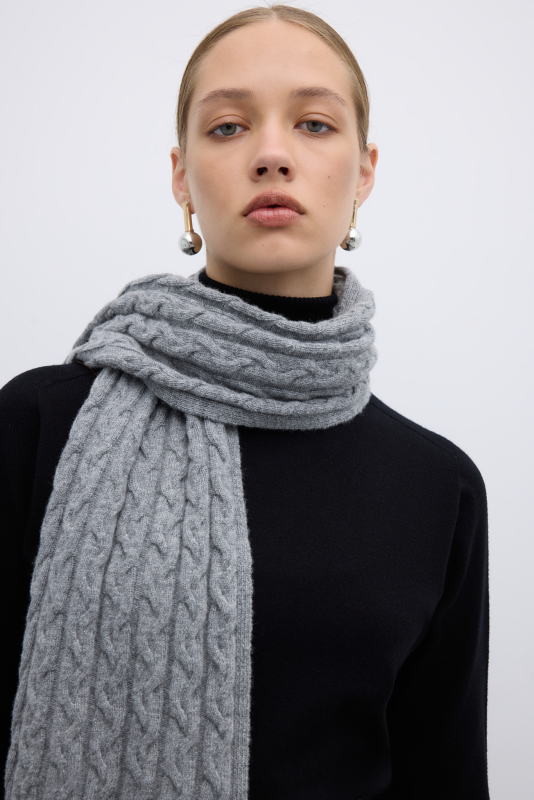 K26 72008 Triko Atkı Gri - Roman (1)