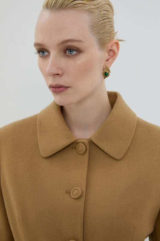 Yeşil Taş Detaylı Küpe Standart Renk - 1