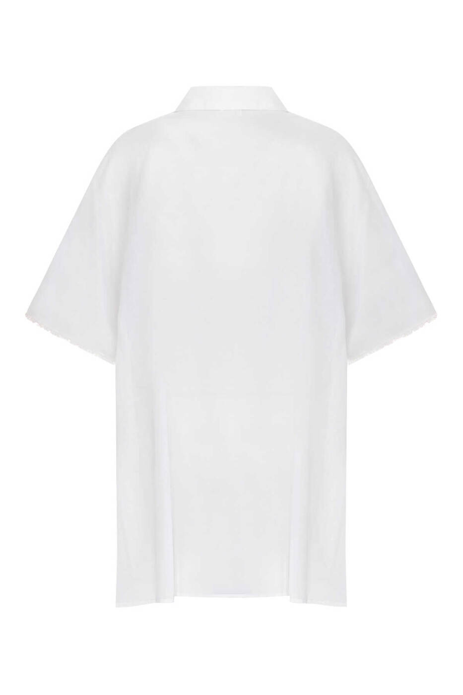 Kadın Gömlek Elbise Beyaz - 5