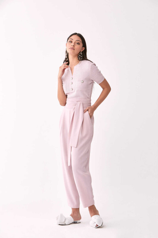 Kadın Pantolon Pudra - 3