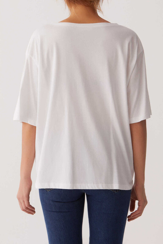 Kadın T-Shirt Optik Beyaz - 2