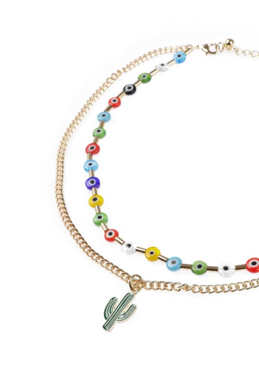 Kaktüs Aksesuarlı Zincir Kolye Standart Renk - 3