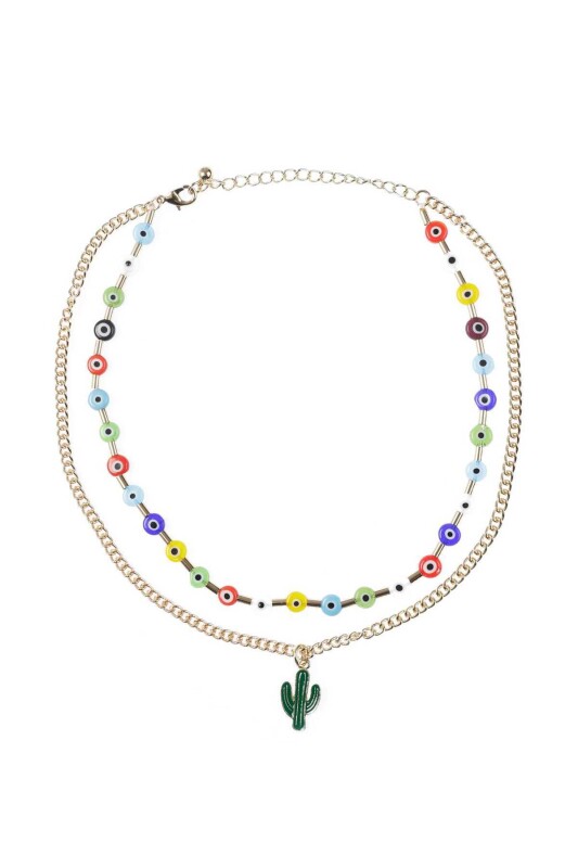 Kaktüs Aksesuarlı Zincir Kolye Standart Renk - 2