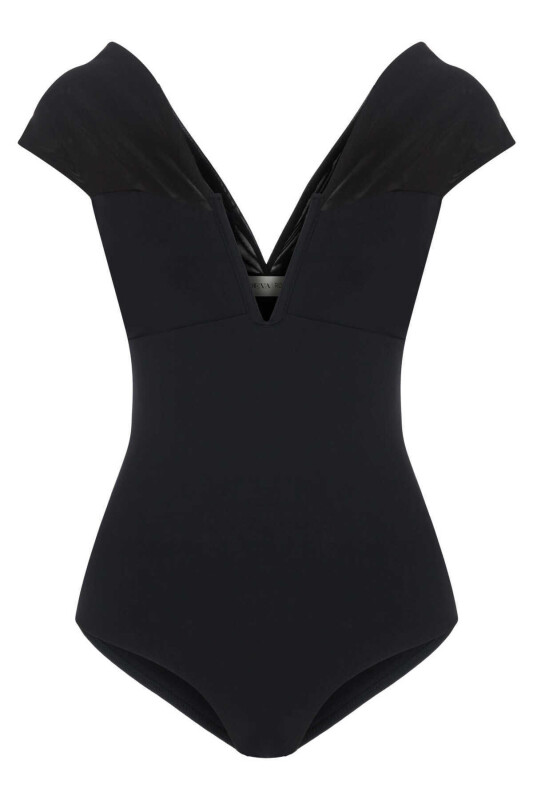 Kalın Askılı Mayo Siyah - 1