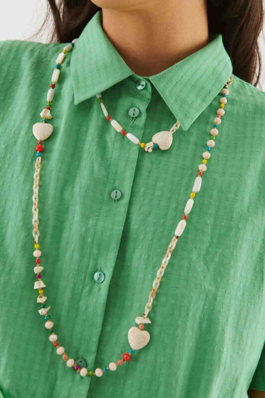 Kalpli Uzun Kolye Standart Renk - 1