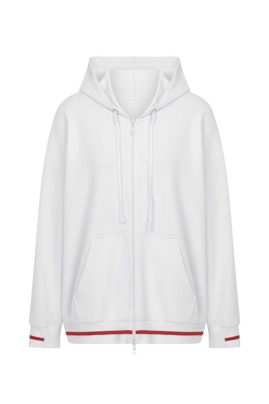 Kapüşonlu Kadın Sweatshirt Beyaz - 4