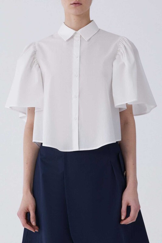 Karpuz Kol Gömlek Beyaz - 1