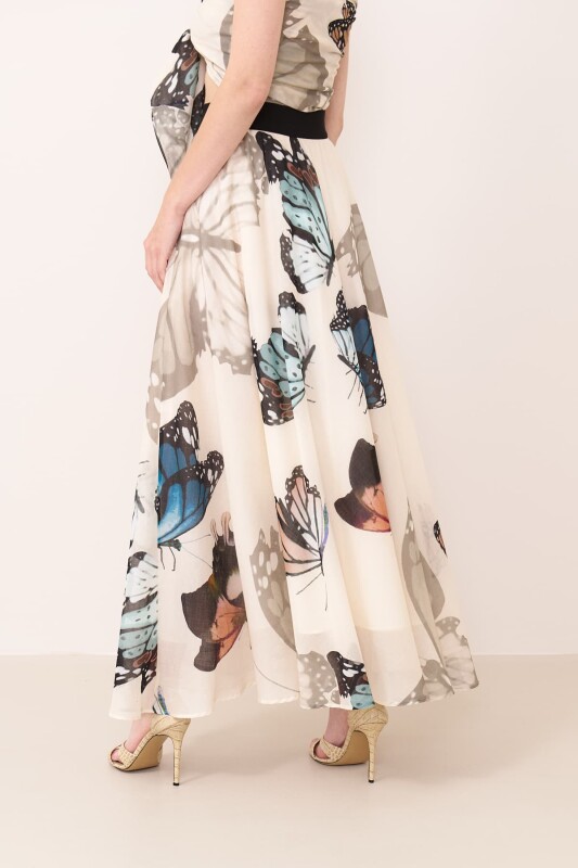 Kelebek Desenli Etek Standart Renk - 2