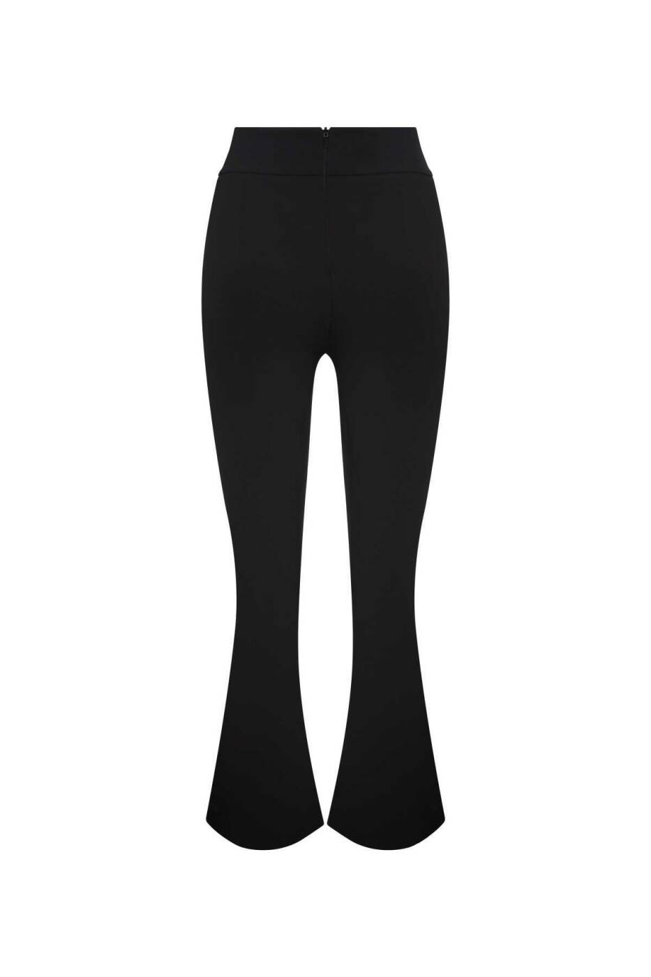  Kemer Detaylı Yırtmaç Paçalı Kadın Pantolon Siyah - 5